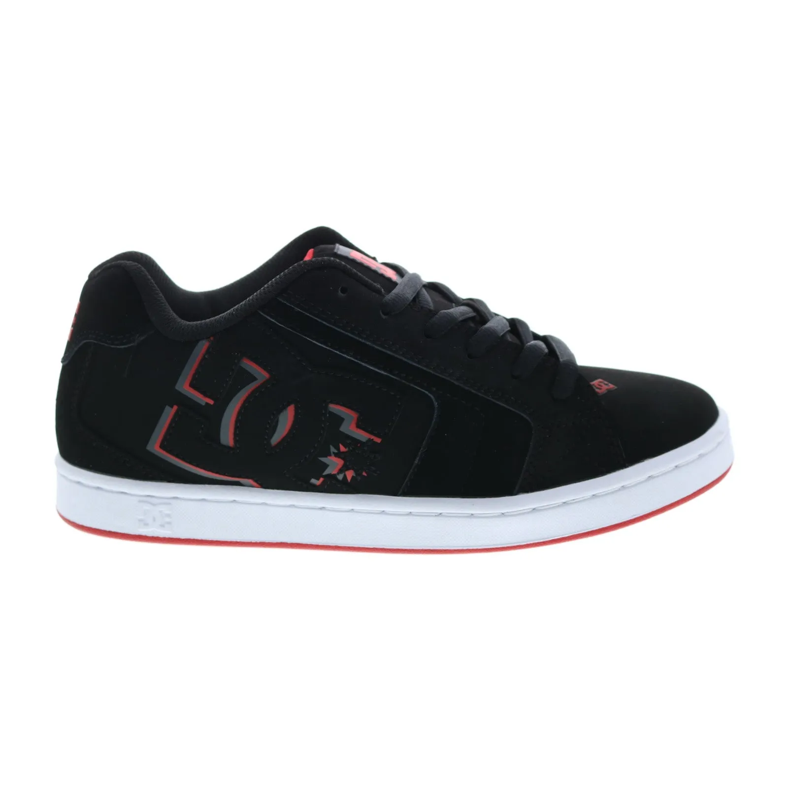 302361-BLG Men's Black Nubuck Lace-Up Skate-Inspired Sneakers