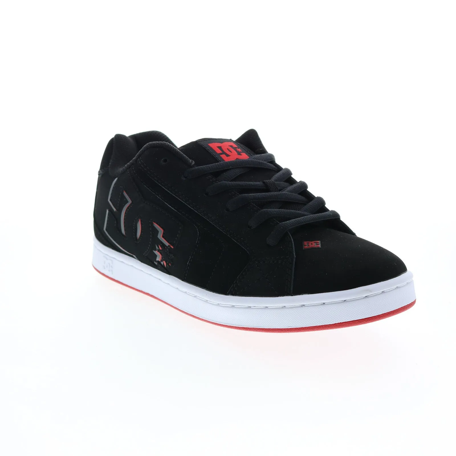 302361-BLG Men's Black Nubuck Lace-Up Skate-Inspired Sneakers