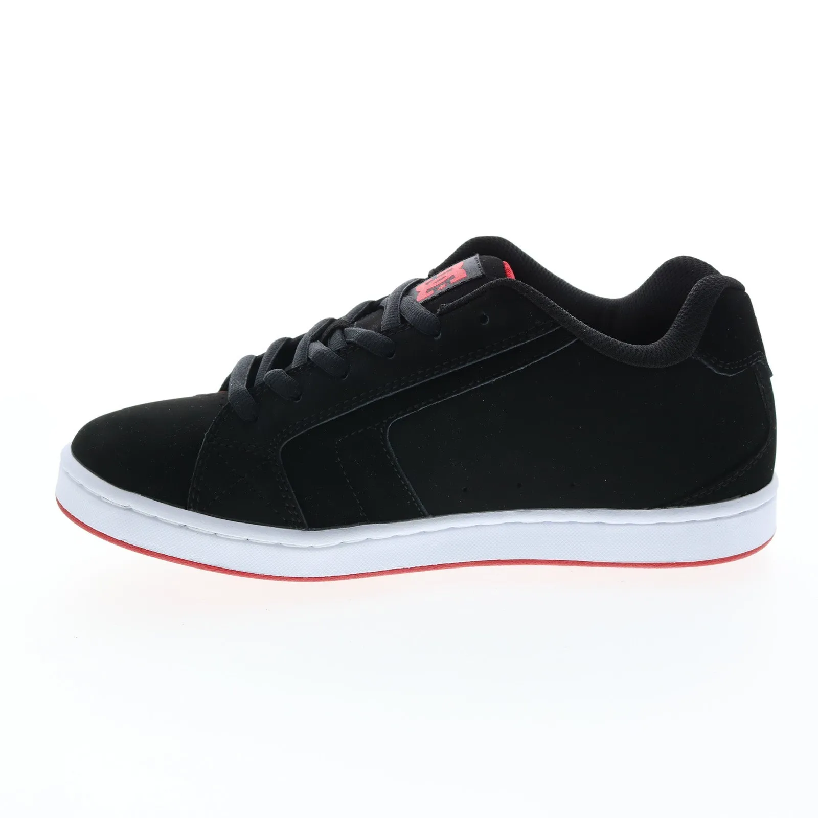 302361-BLG Men's Black Nubuck Lace-Up Skate-Inspired Sneakers