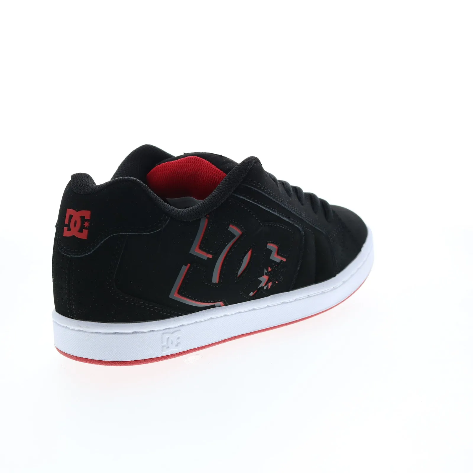 302361-BLG Men's Black Nubuck Lace-Up Skate-Inspired Sneakers