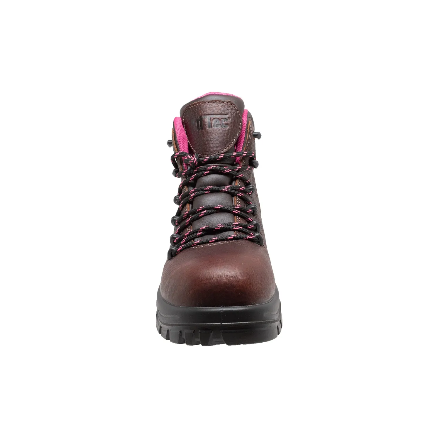 AdTec Women's 6-inch Waterproof Cap Toe Brown Work Boots.