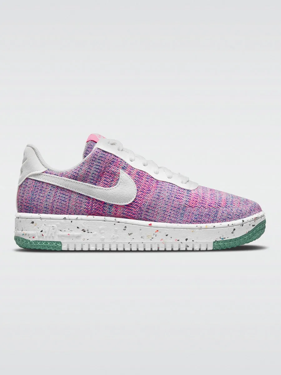 Air Force 1 Crater Flyknit Sneaker - Fuchsia Glow White Pink Blast Green Glow