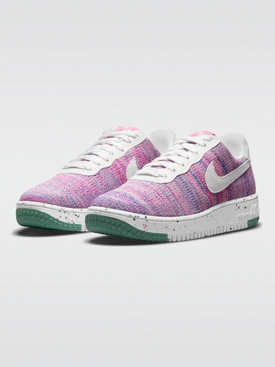 Air Force 1 Crater Flyknit Sneaker - Fuchsia Glow White Pink Blast Green Glow