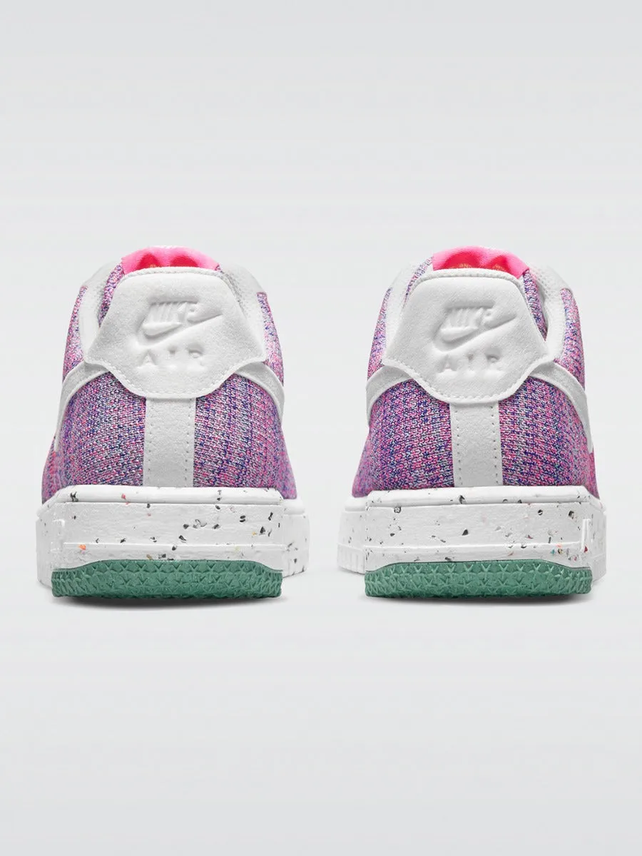 Air Force 1 Crater Flyknit Sneaker - Fuchsia Glow White Pink Blast Green Glow