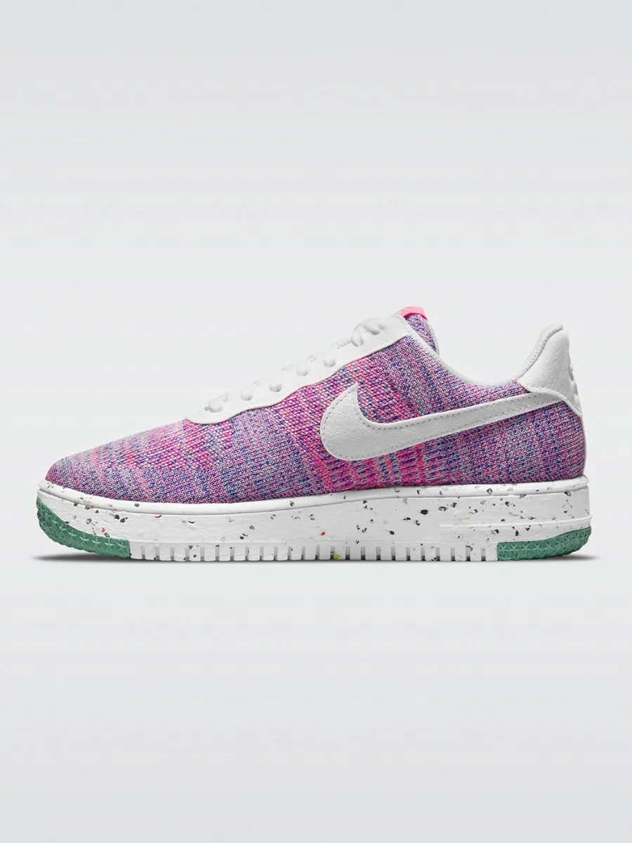 Air Force 1 Crater Flyknit Sneaker - Fuchsia Glow White Pink Blast Green Glow