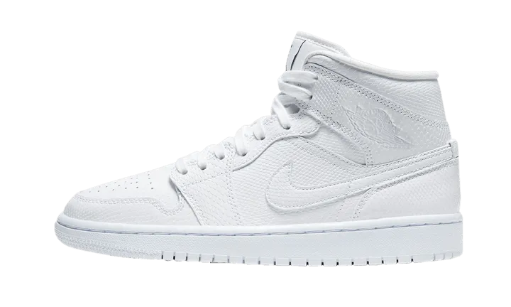 Air Jordan 1 Mid White Snakeskin - Buy Now