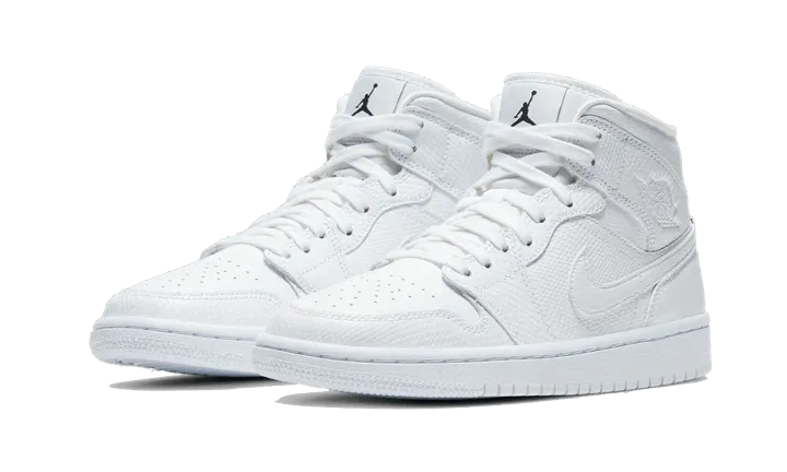 Air Jordan 1 Mid White Snakeskin - Buy Now