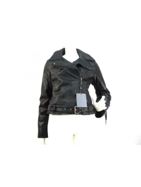 Alexander Mcqueen Woman Leather Biker Jacket