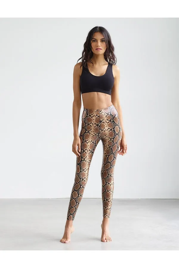 Animal Print Faux Leather Leggings