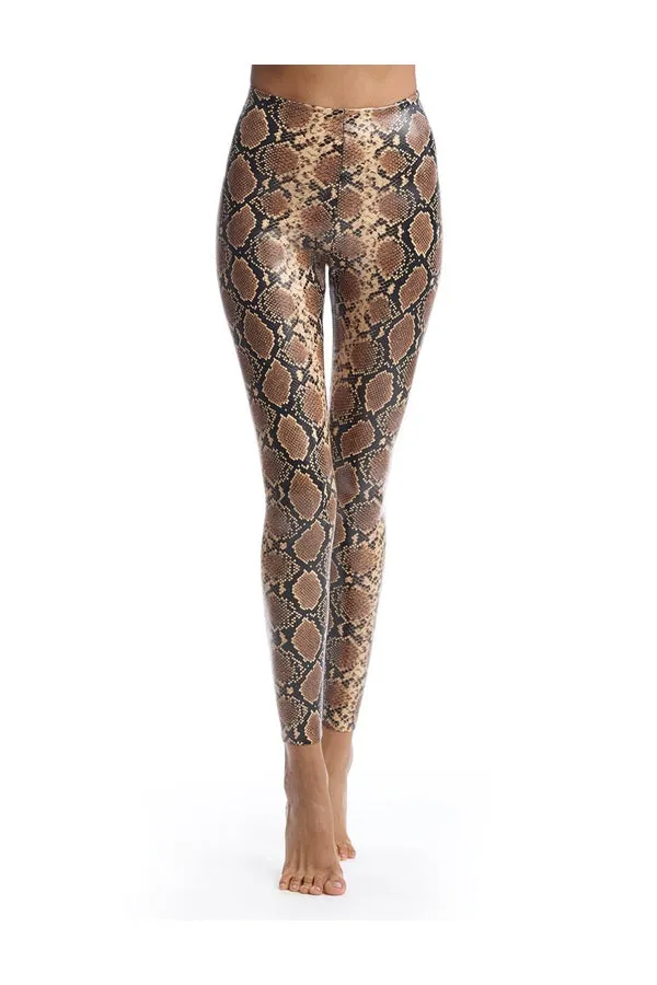 Animal Print Faux Leather Leggings