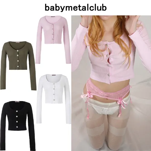 Babymetalclub Casual Style Street Elegant Logo Cardigans