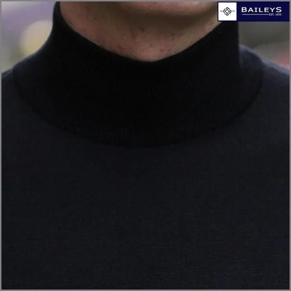 Baileys Navy Wool Turtleneck Sweater