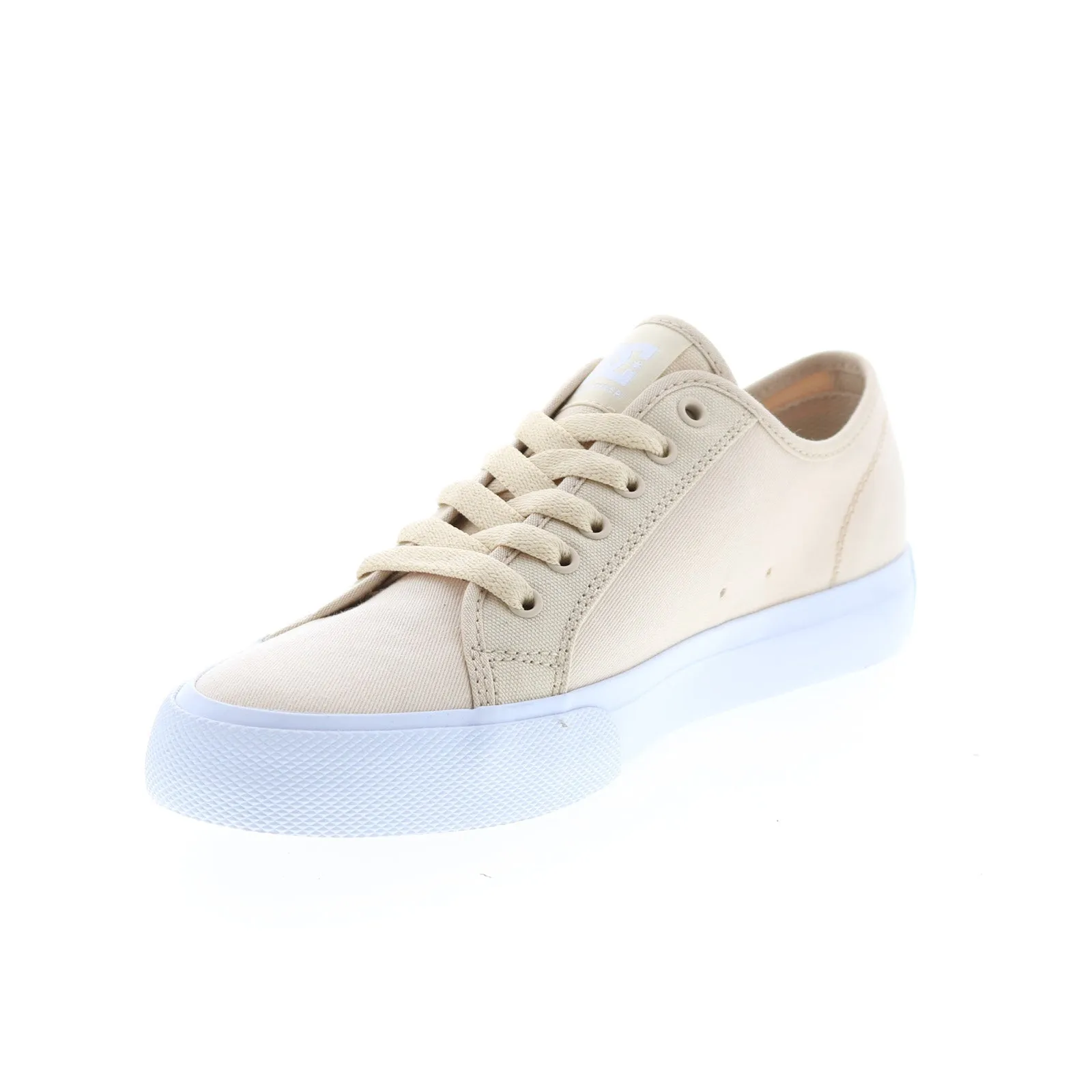 Beige Canvas Lace Up Skate Inspired Sneakers Shoes for Men - DC Manual TXSE