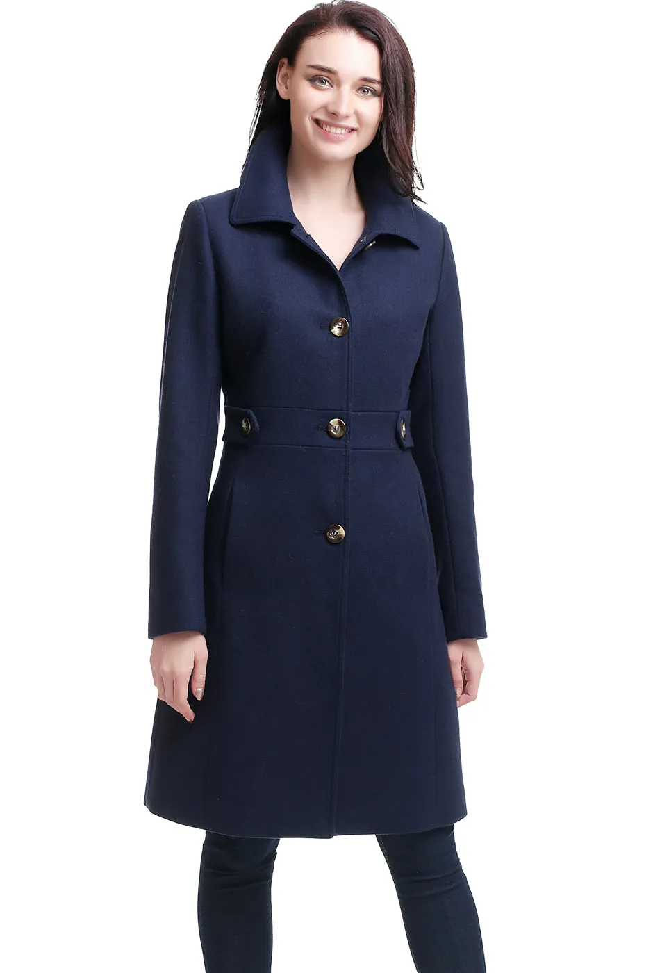 BGSD Heather Wool Walking Coat for Women