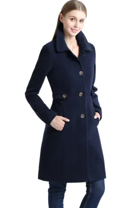 BGSD Heather Wool Walking Coat for Women