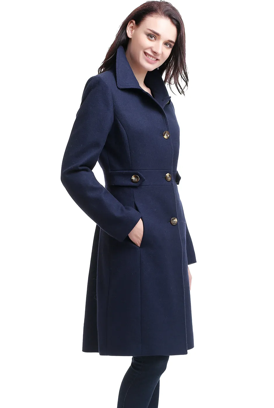 BGSD Heather Wool Walking Coat for Women