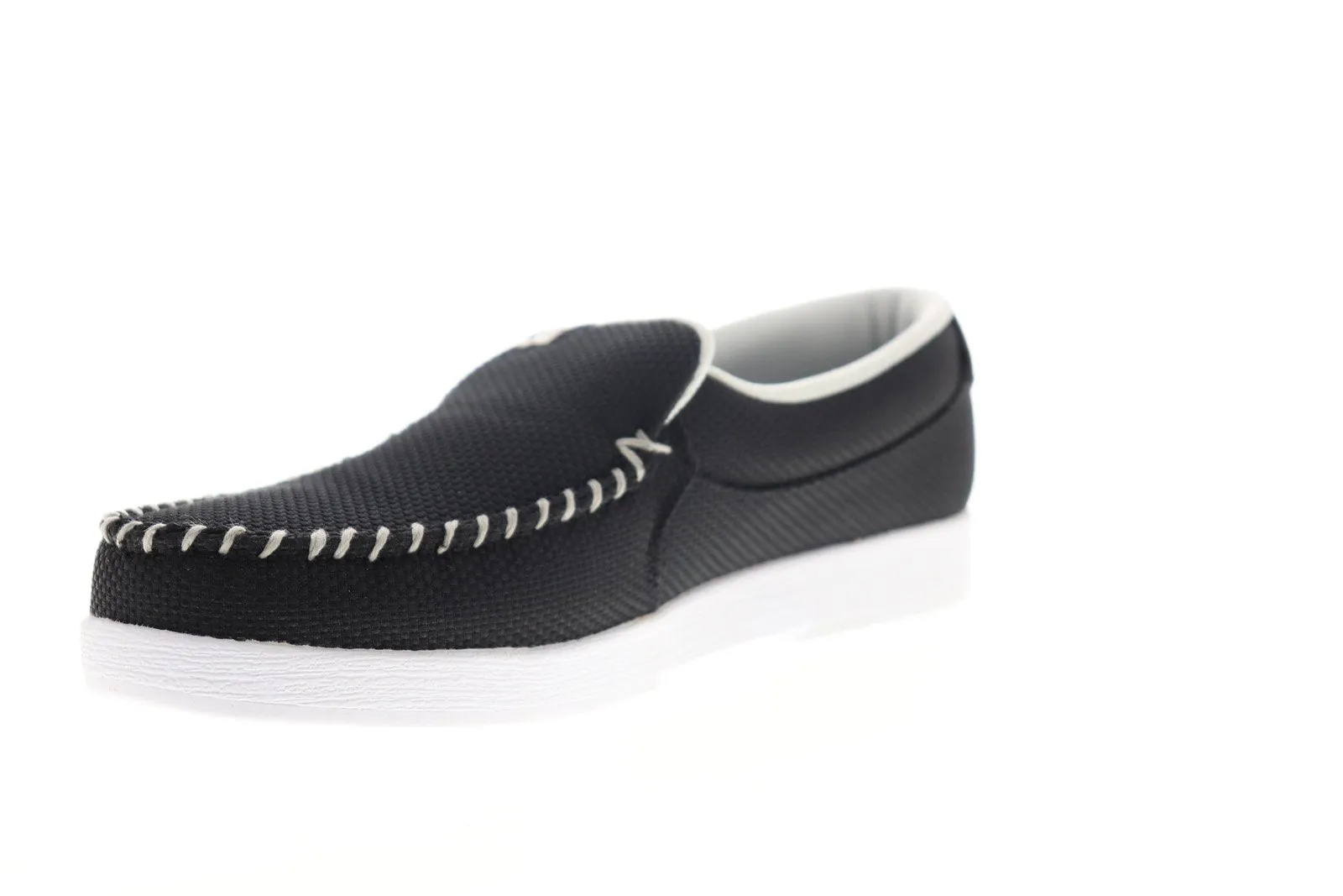 Black Canvas Slip On Skate Shoes for Men by DC Villain TX SE ADYS100200