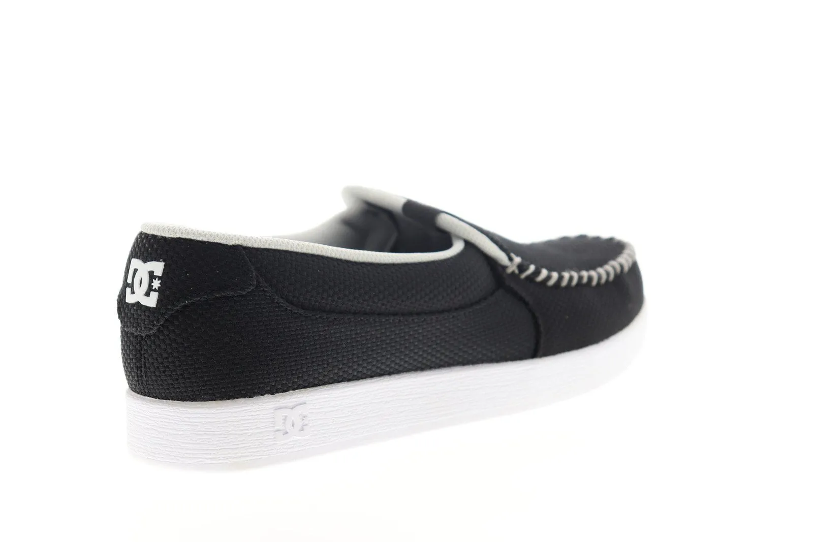 Black Canvas Slip On Skate Shoes for Men by DC Villain TX SE ADYS100200