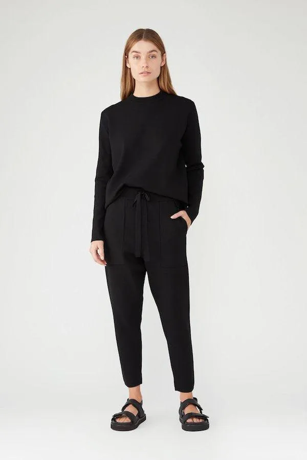 Black Charlton Viscose Pants for Women - Relaxed Fit