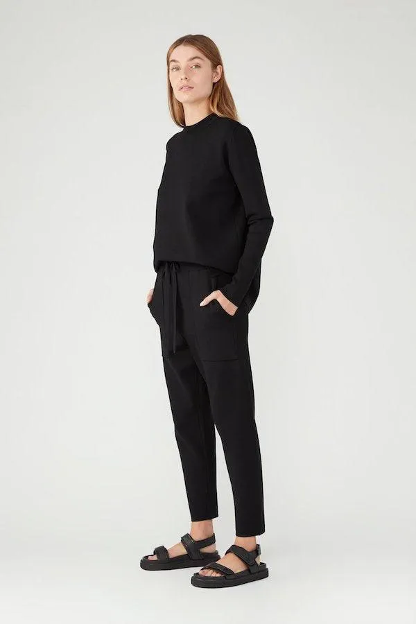 Black Charlton Viscose Pants for Women - Relaxed Fit