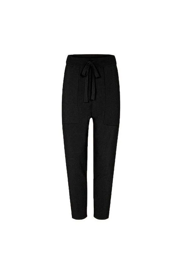 Black Charlton Viscose Pants for Women - Relaxed Fit