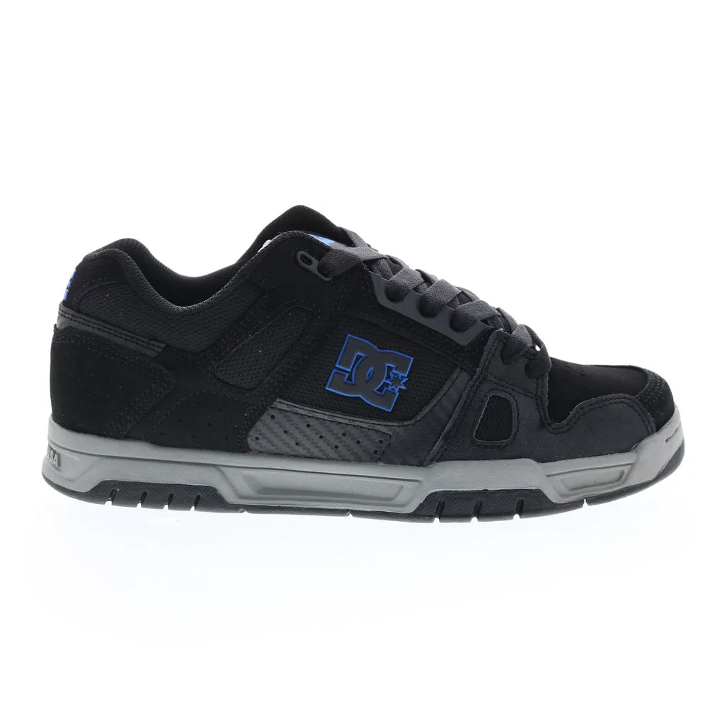 Black Leather DC Stag 320188-XKSB Men's Skate Sneakers.