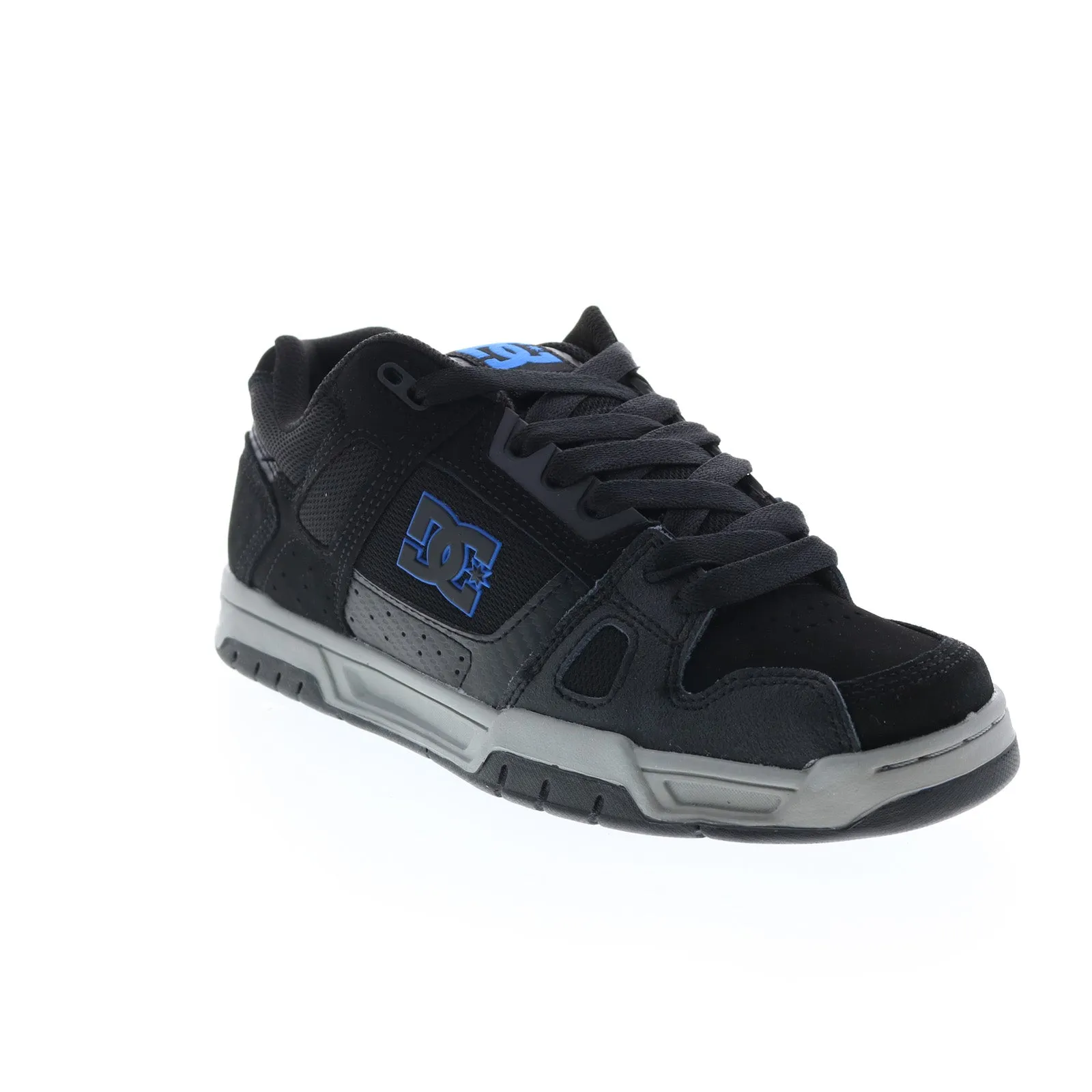 Black Leather DC Stag 320188-XKSB Men's Skate Sneakers.