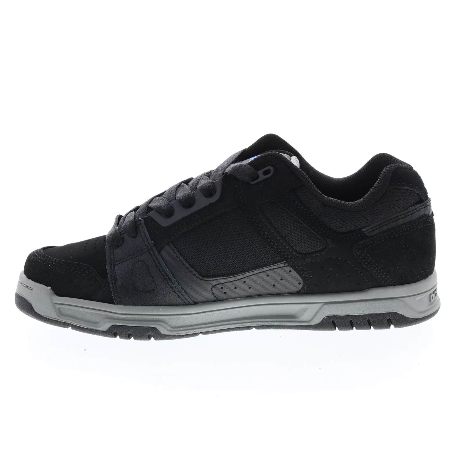 Black Leather DC Stag 320188-XKSB Men's Skate Sneakers.