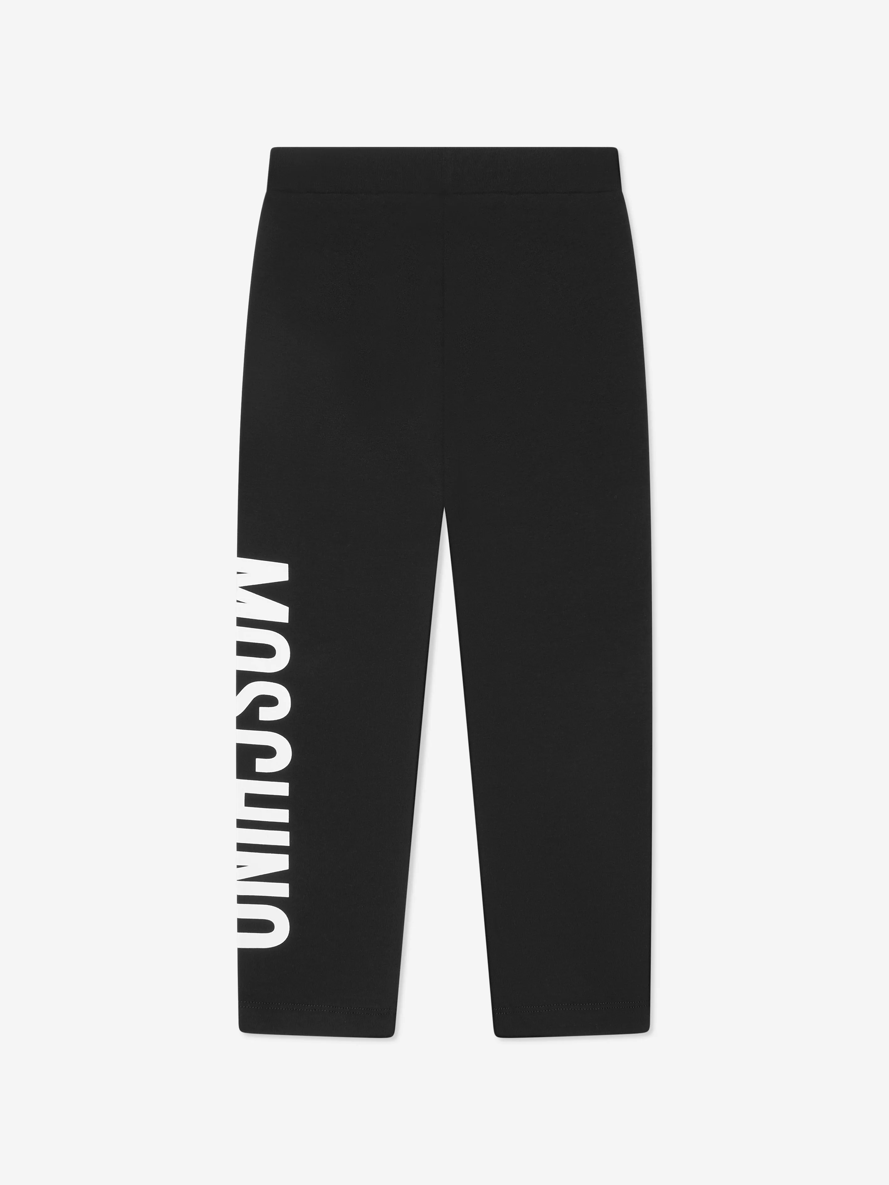 Black Moschino Girls Logo Leggings