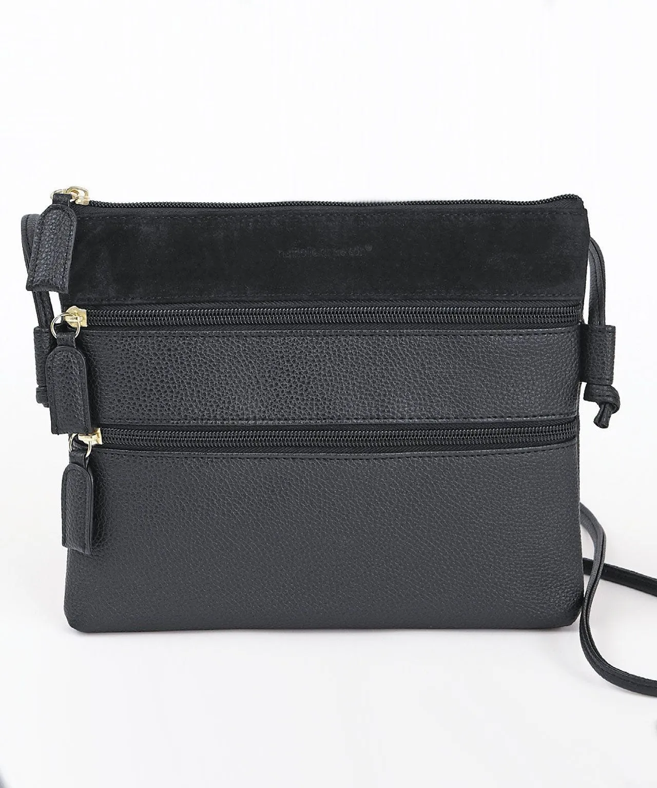 Black Multi-Zip Bag