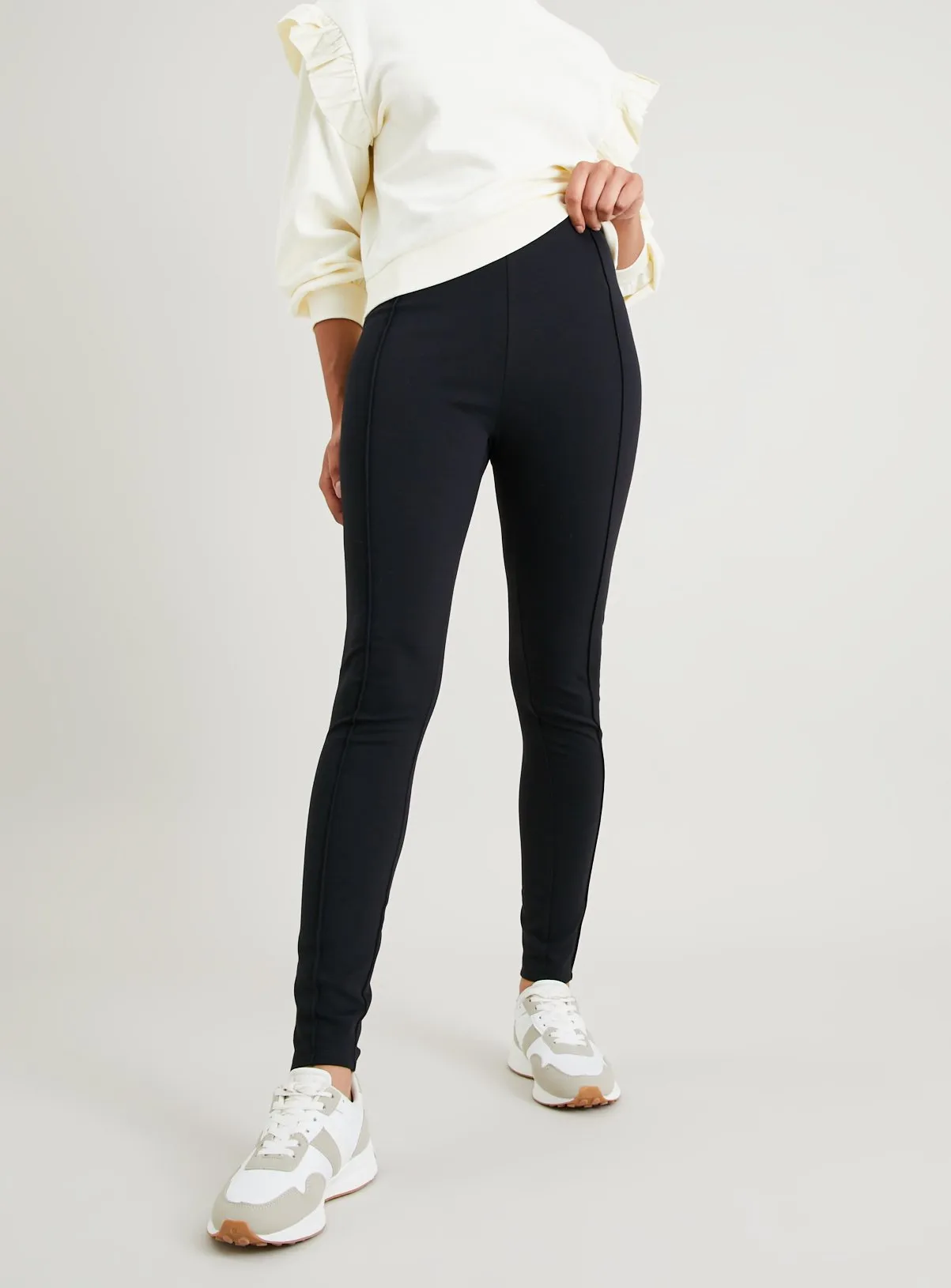 Black Smart Ponte Pintuck Leggings 14S - Shop Leggings | Tu