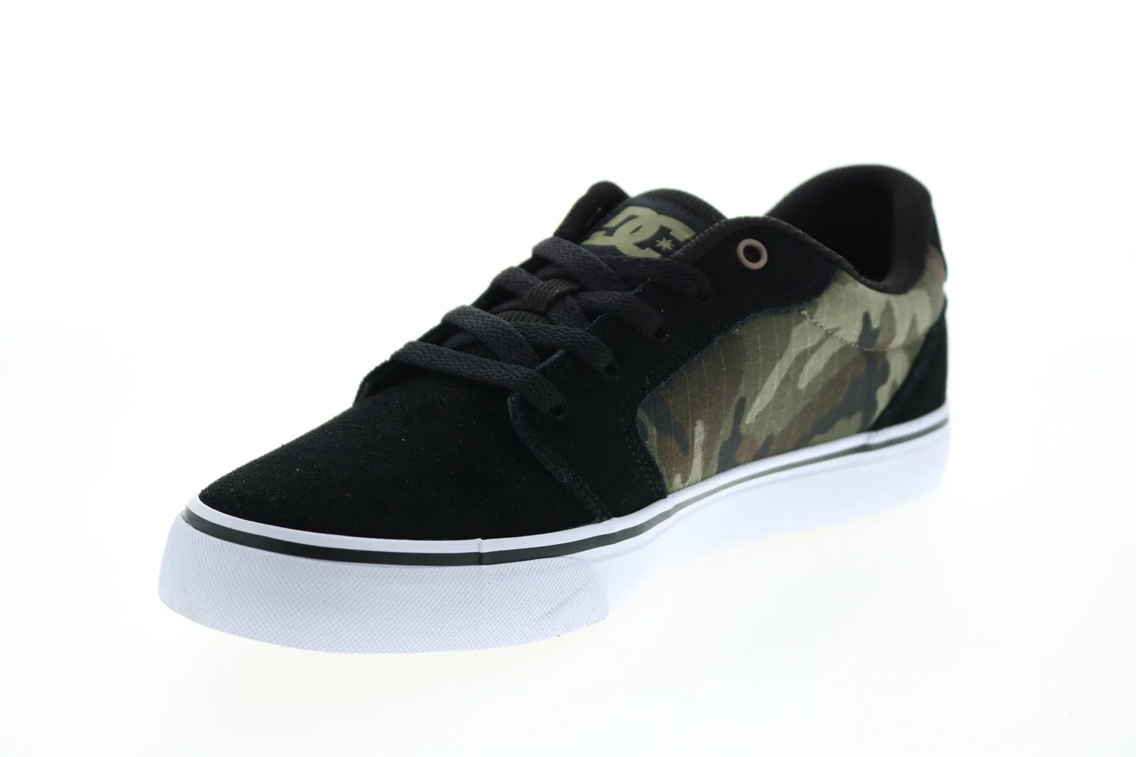 Black Suede Men's Lace Up Skate Sneakers Shoes