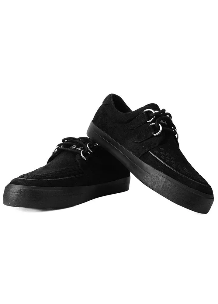 Black Vegan Suede Creeper Sneaker