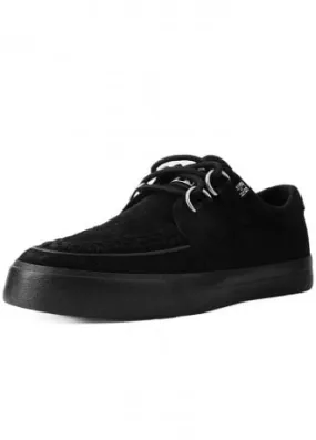 Black Vegan Suede Creeper Sneaker