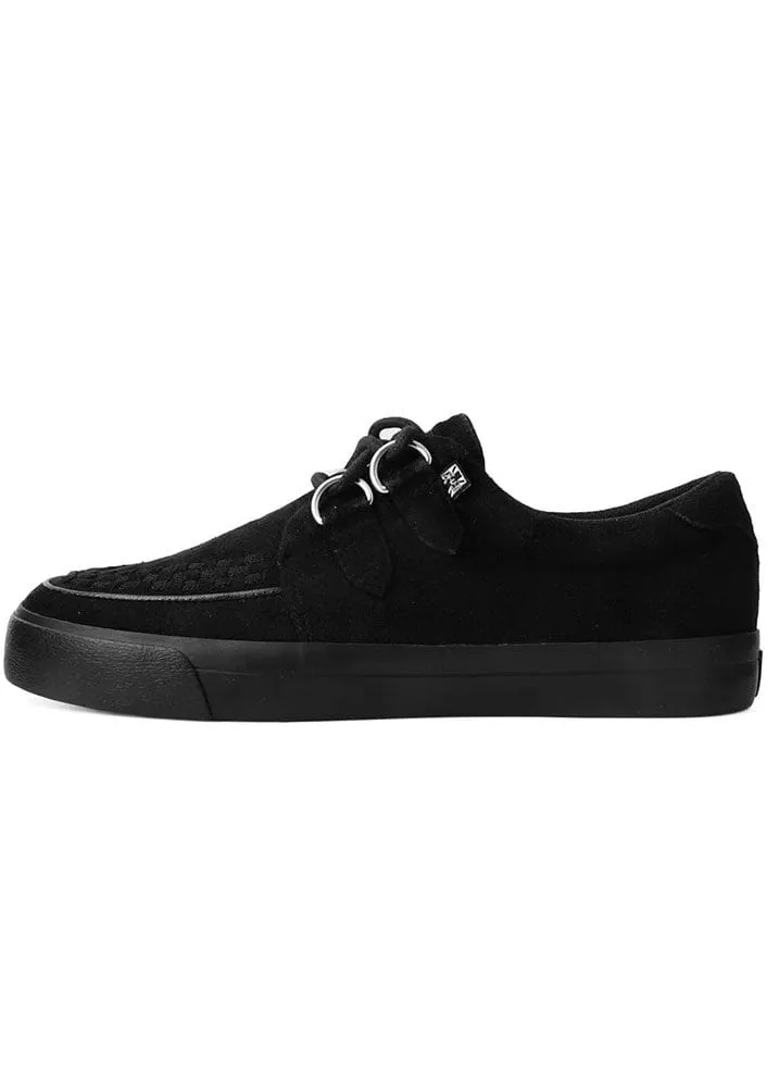 Black Vegan Suede Creeper Sneaker