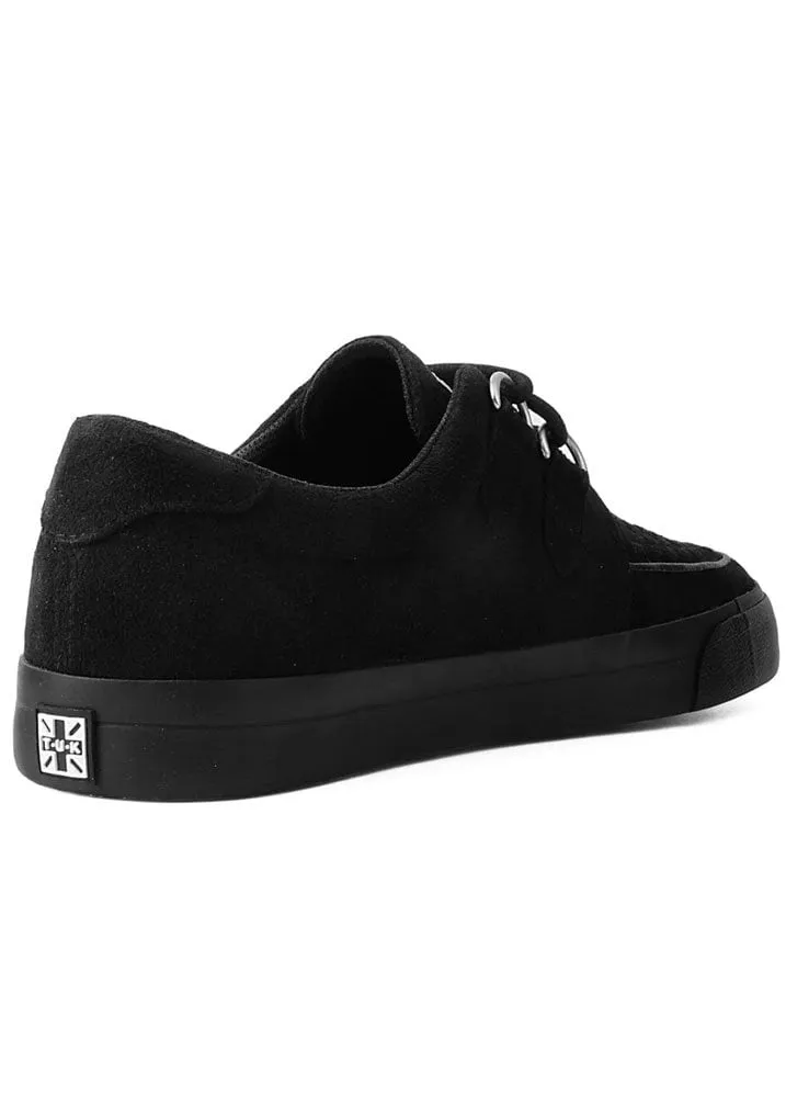 Black Vegan Suede Creeper Sneaker