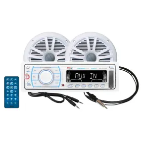 Boss MCK1309B.6 AM/FM/MP3/iPod Bluetooth Receiver Package With Two Speakers
