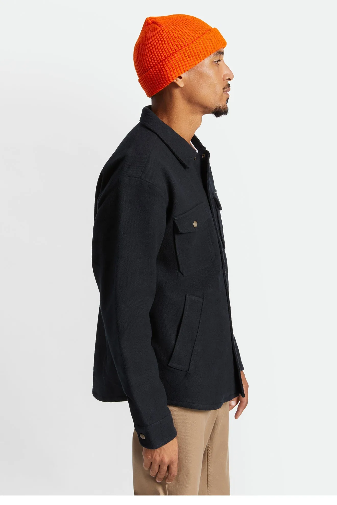 Bowery Jacket with Sherpa Lining - Black