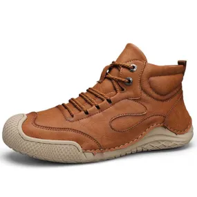 Brown Casual Shoe Sneaker with Thread & Layer Accents