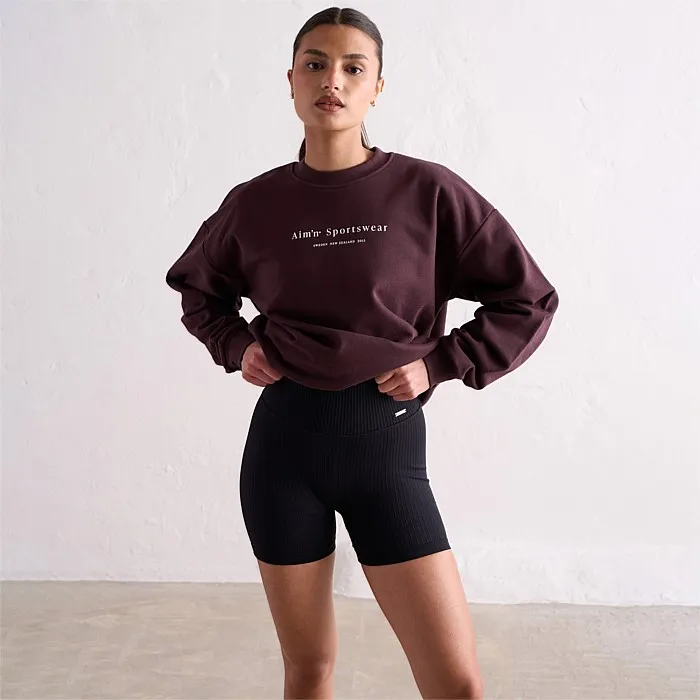 Cacao Terry Serif Sweatshirt Hoodies & Crews at Stirling Sports - Shop Now