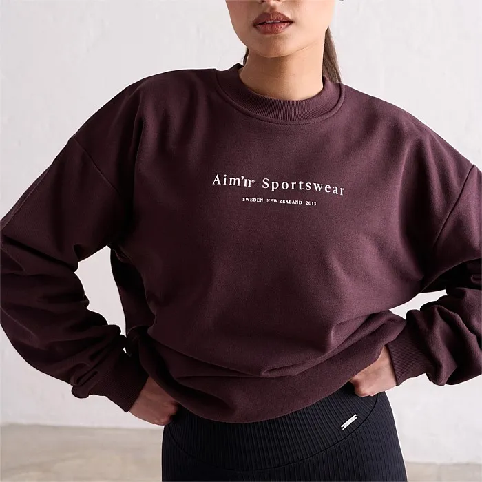 Cacao Terry Serif Sweatshirt Hoodies & Crews at Stirling Sports - Shop Now