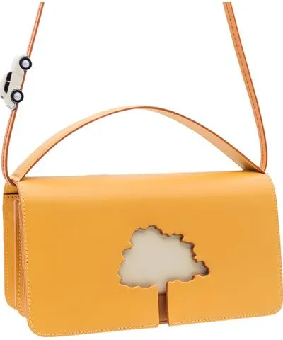 Camel Leather Medium Bag by Absurde