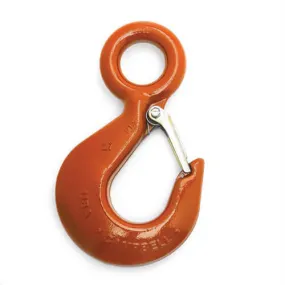 Campbell® 3924915PL Eye Hoist Hook with Latch, #29 Trade, 7 ton Load, 100 Grade, Eyelet Attachment, Forged Alloy Steel