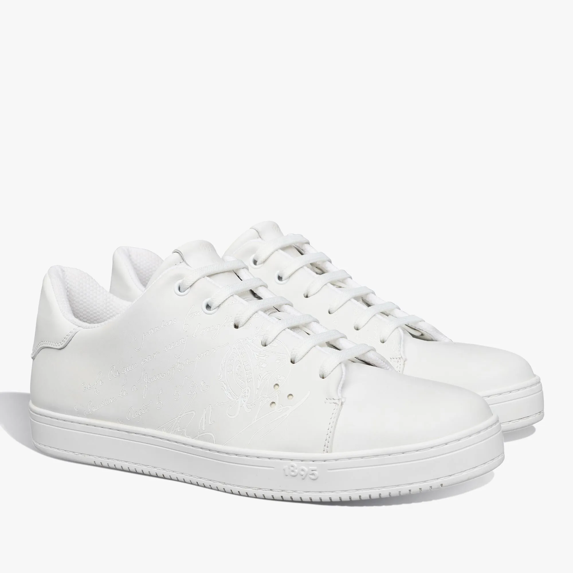 Casual Leather Sneaker with Playful Design