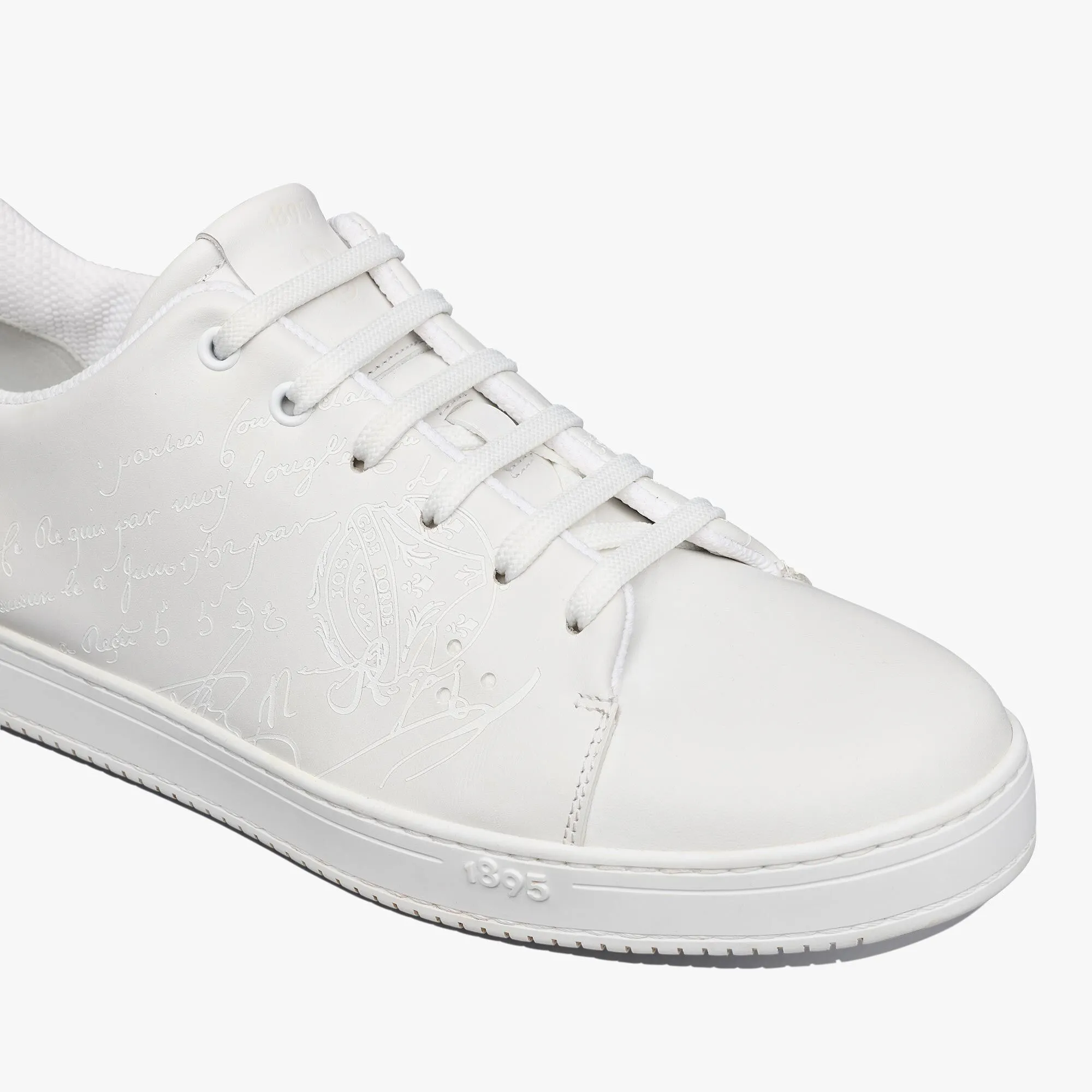 Casual Leather Sneaker with Playful Design