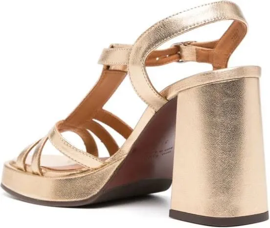 Chie Mihara Zico Leather Sandals Gold