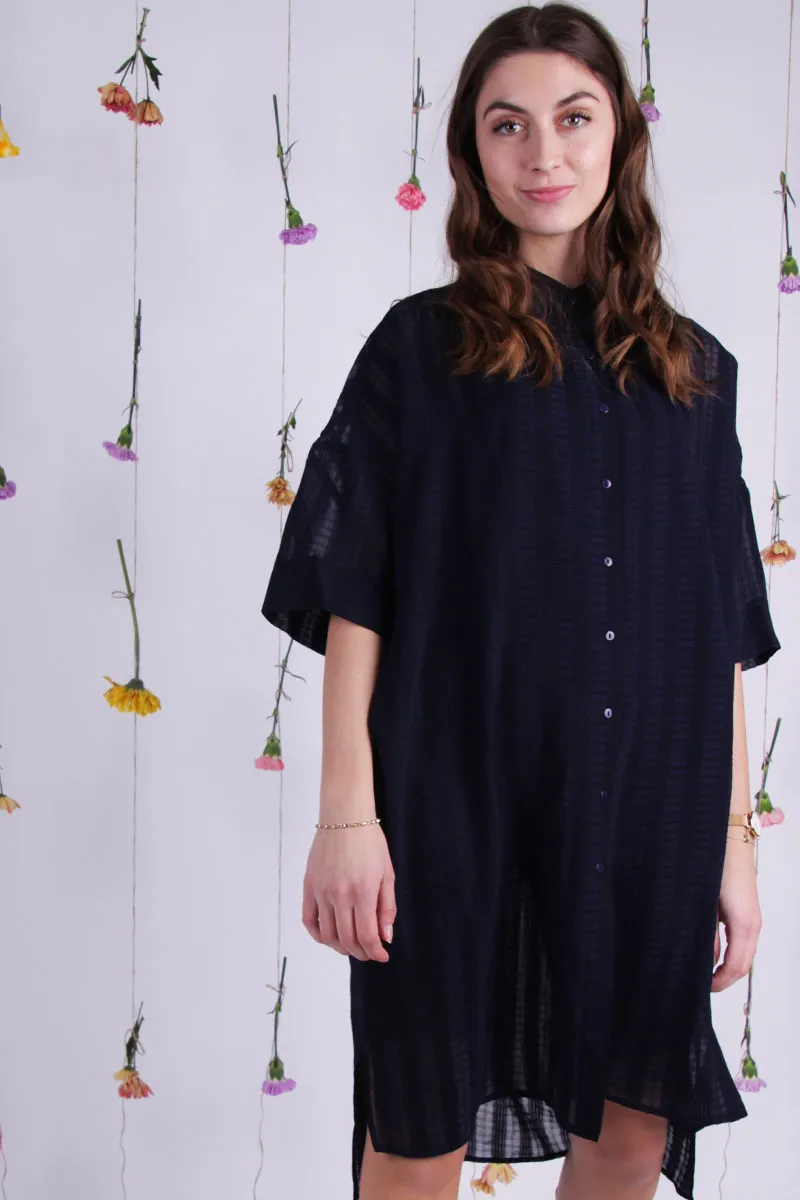 Clara Navy Shirt Dress by Liberté.