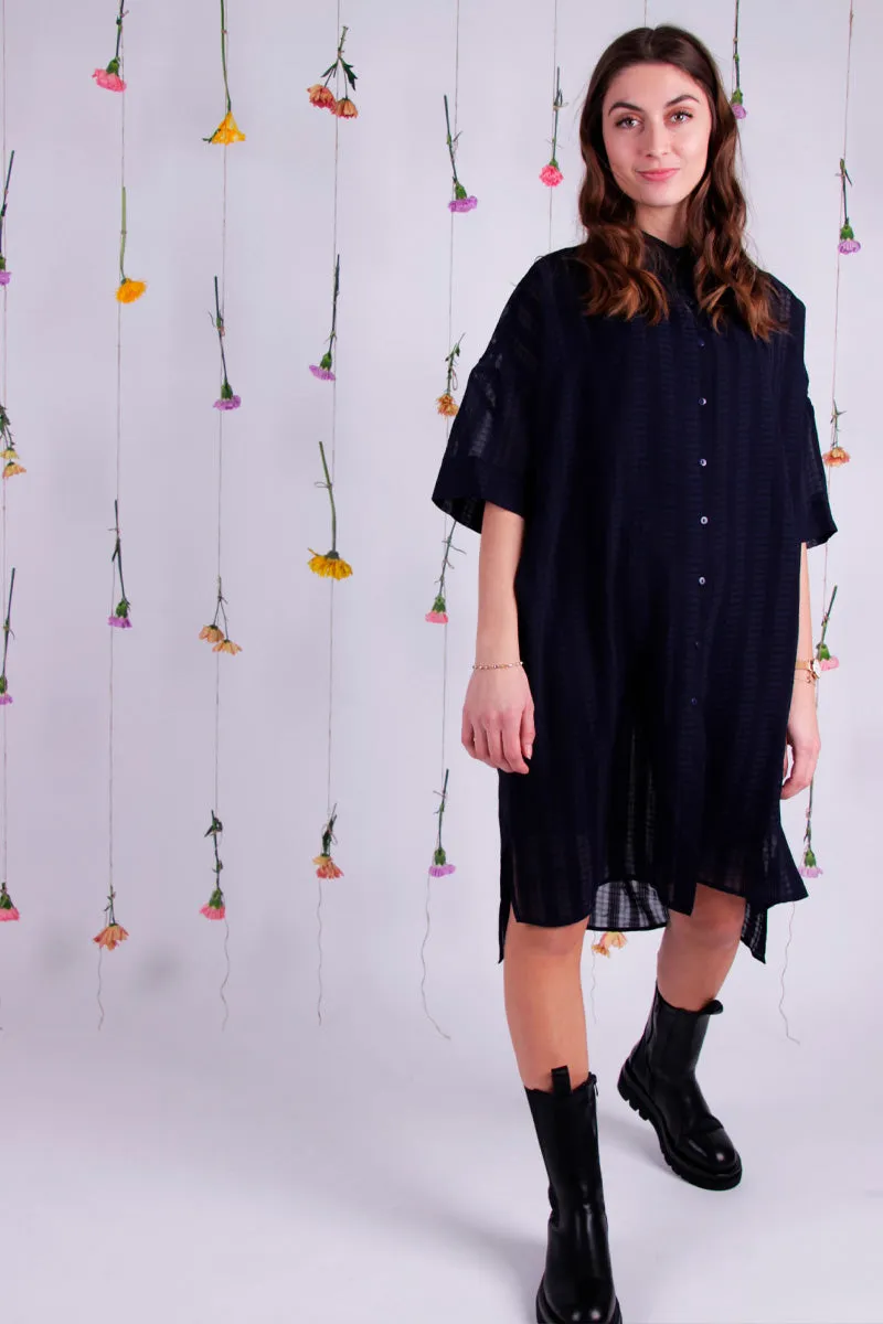 Clara Navy Shirt Dress by Liberté.