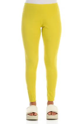 Cotton Leggings - Flexi Edge Cyber Lime