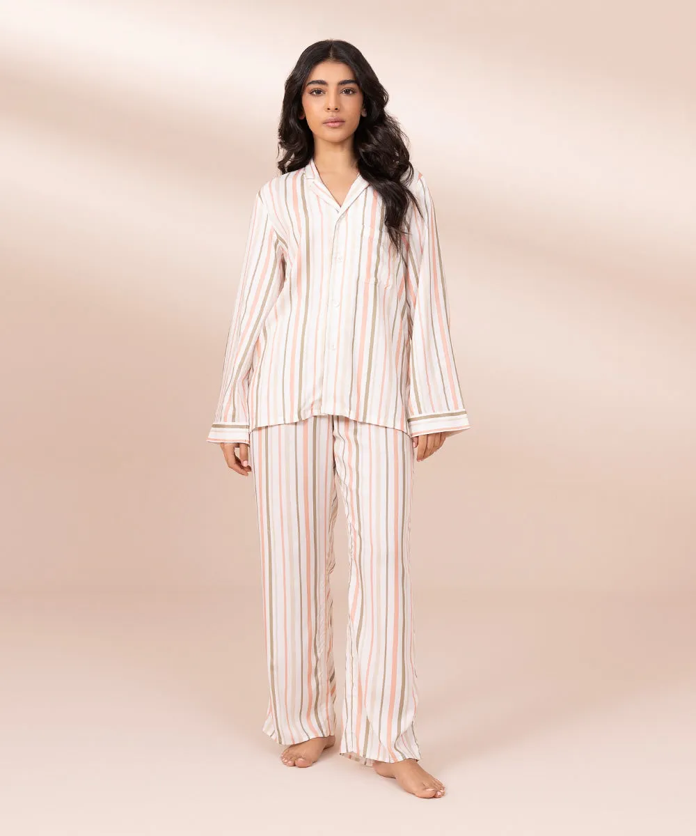 Cotton Striped Pajama Set